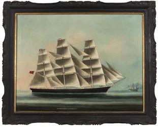 Golden Spur Guernsey: the China Trade clipper flying the Chinese flag for protection, c.1872
